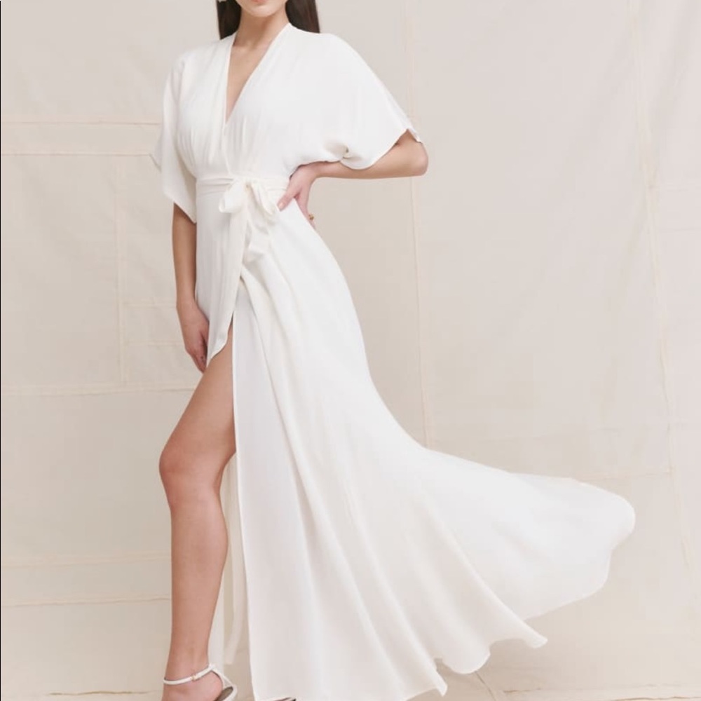 NWT Reformation Winslow dress, large, ivory